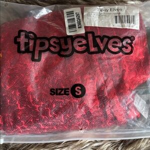 Tipsy Elves Red Sequin Leggings